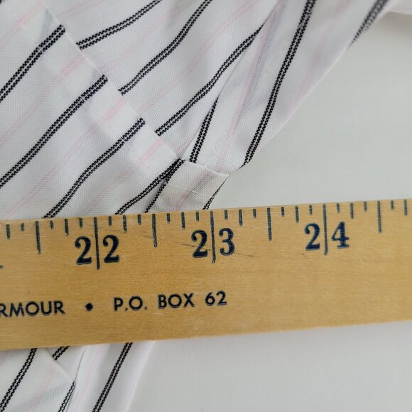 Jones New York Shirt Women's Plus 2X White Stripe Easy Care Button Collar - Picture 11 of 12